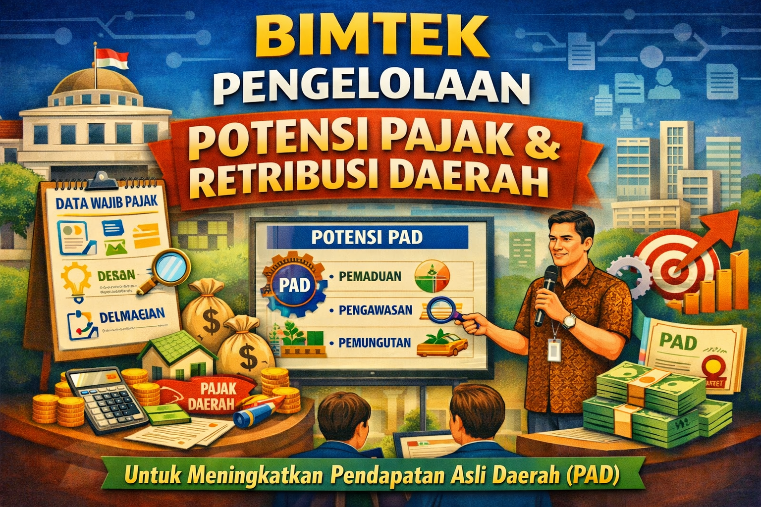 Bimtek Pengelolaan Potensi Pajak & Retribusi Daerah Untuk Meningkatkan Pendapatan Asli Daerah (PAD)