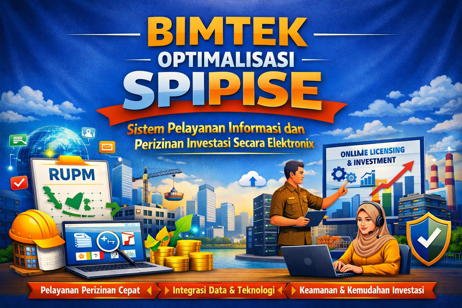 Bimtek Optimalisasi Sistem Pelayanan Informasi dan  Perizinan Investasi Secara Elektronik (SPIPISE)