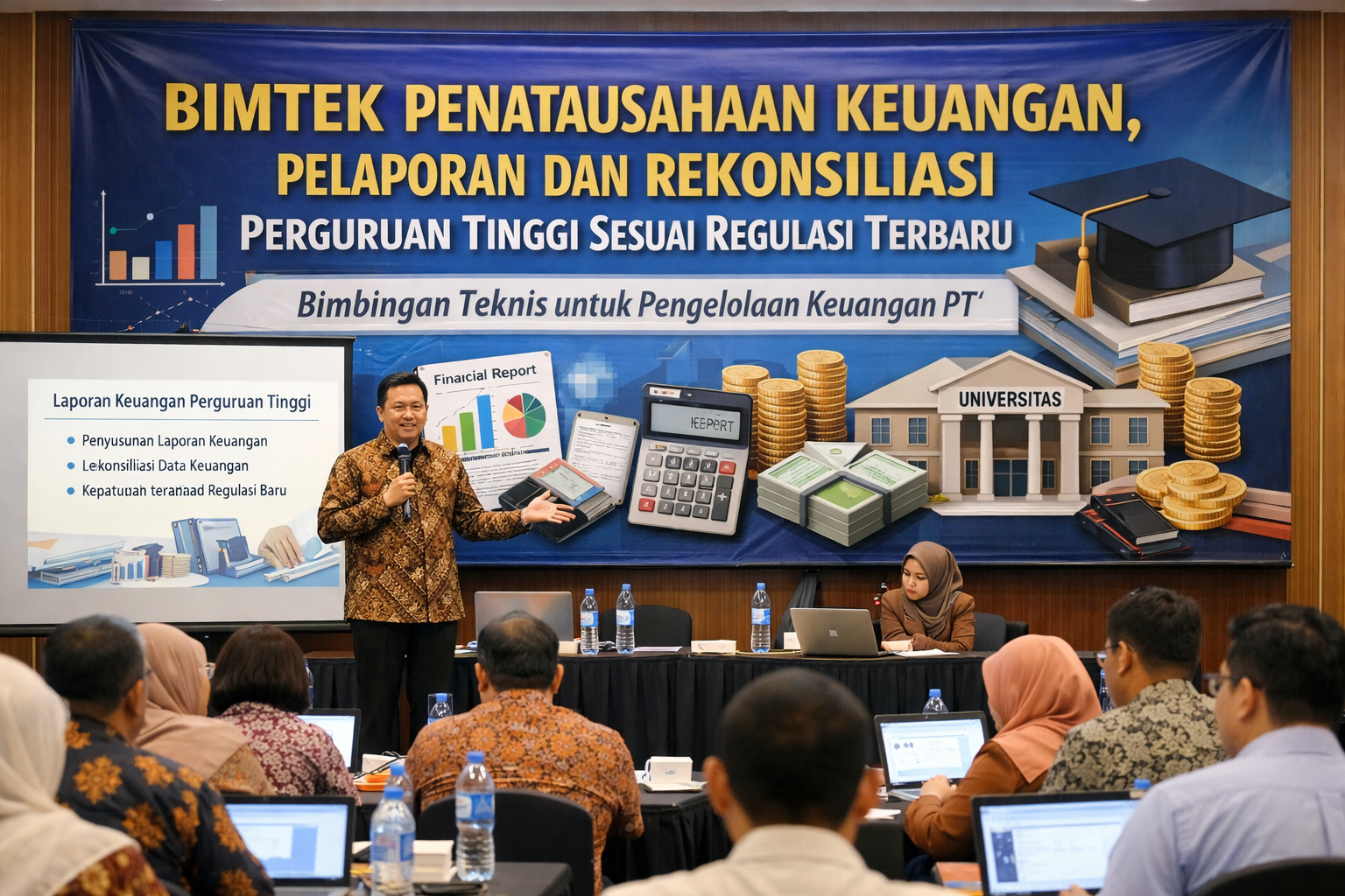Bimtek Penatausahaan Keuangan, Pelaporan dan Rekonsiliasi Perguruan Tinggi Sesuai Regulasi Terbaru