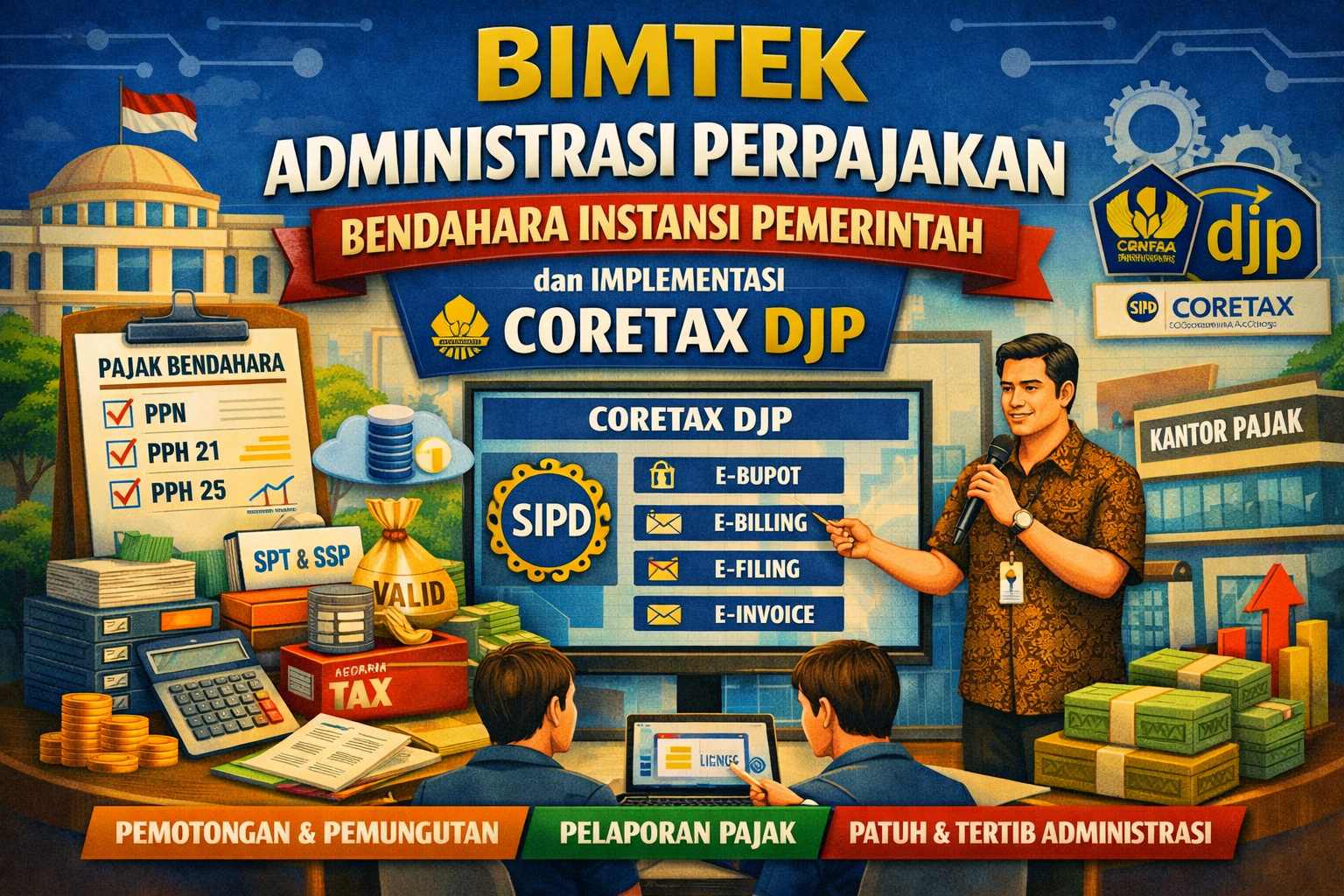 Bimtek Administrasi Perpajakan Bendahara Instansi Pemerintah dan Implementasi Coretax DJP