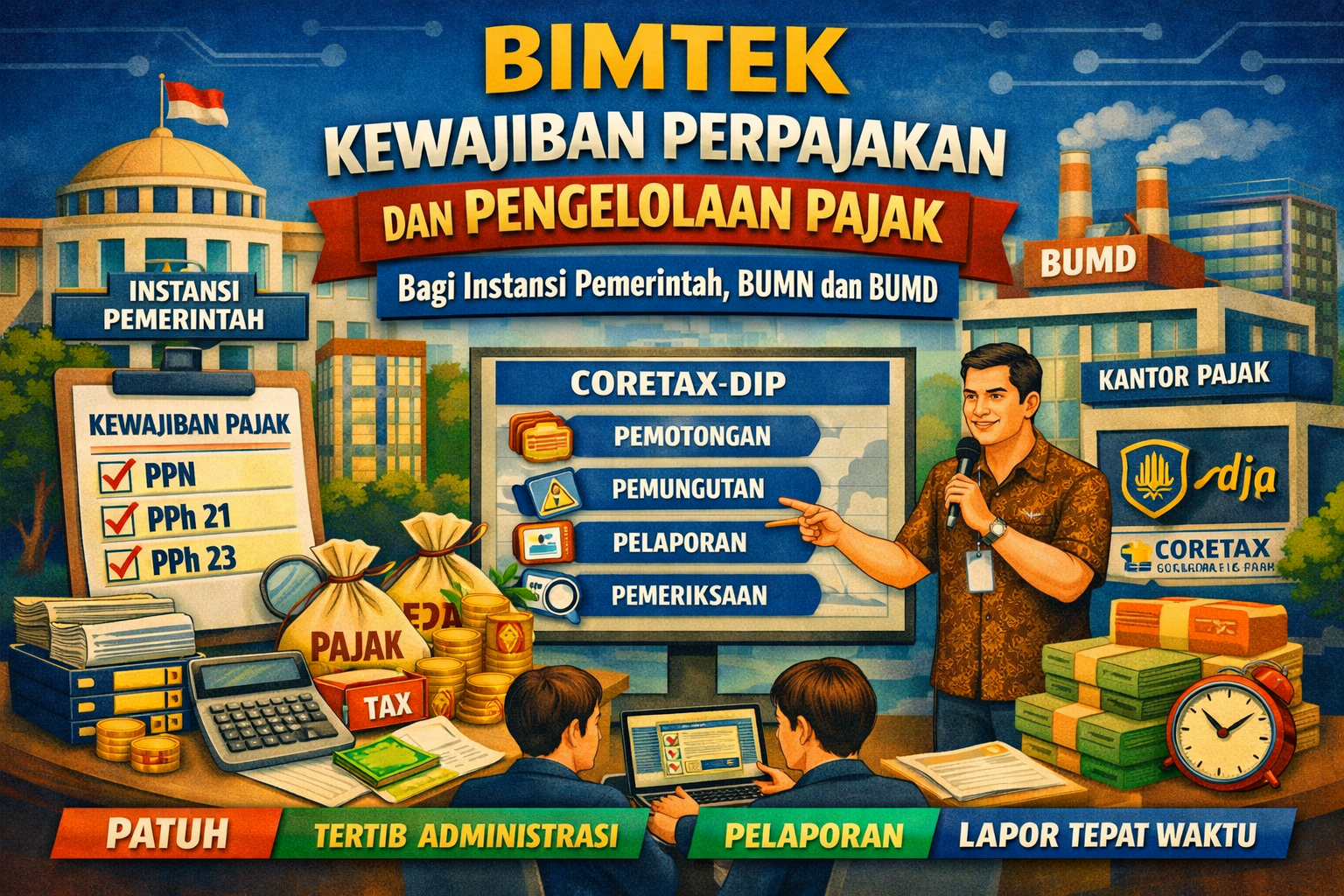 Bimtek Kewajiban Perpajakan dan Pengelolaan Pajak bagi Instansi Pemerintah, BUMN dan BUMD